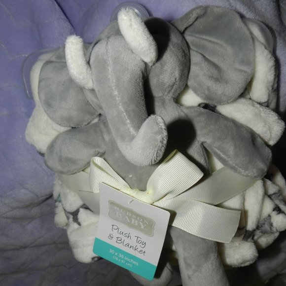 Hudson Baby Infant Elephant Gift Set Toy & Matching Baby Blanket NEW/NWT! - Picture 8 of 11